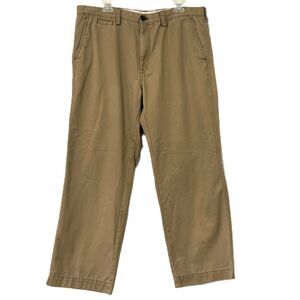 Haggar Life Khaki Straight Leg Med Beige Mens Pants Size 38x30